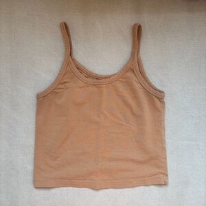 ARQ Orange Tan Fitted Crop Camisole